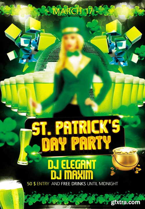 St Patricks Day Flyer PSD Template