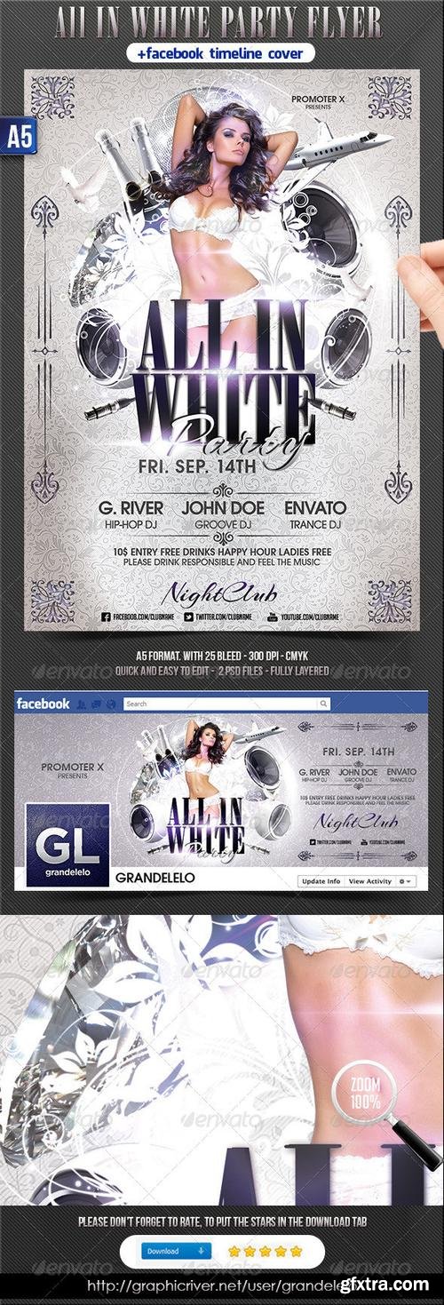 GraphicRiver - All In White Party Flyer + Facebook Timeline