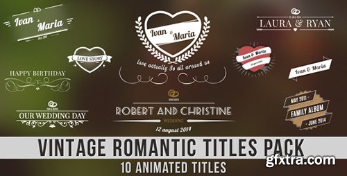 Videohive Vintage Romantic Titles Pack 7758364