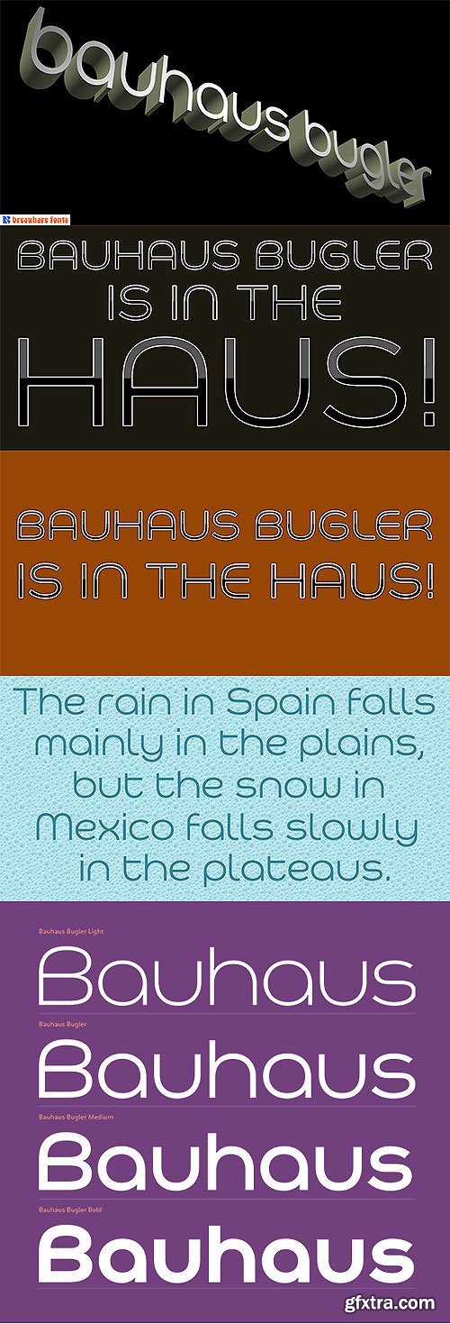 Bauhaus Bugler - Fashion Fonts 4xOTF