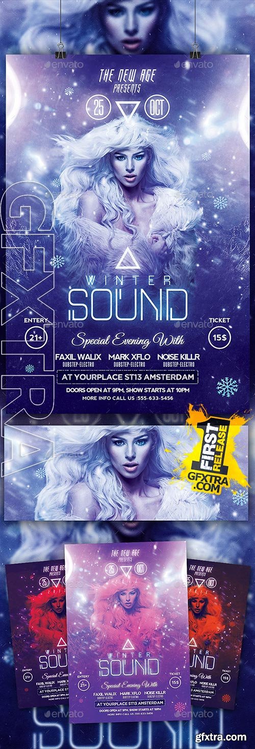 GraphicRiver - Modern Flyer - Winter Sound 9804465