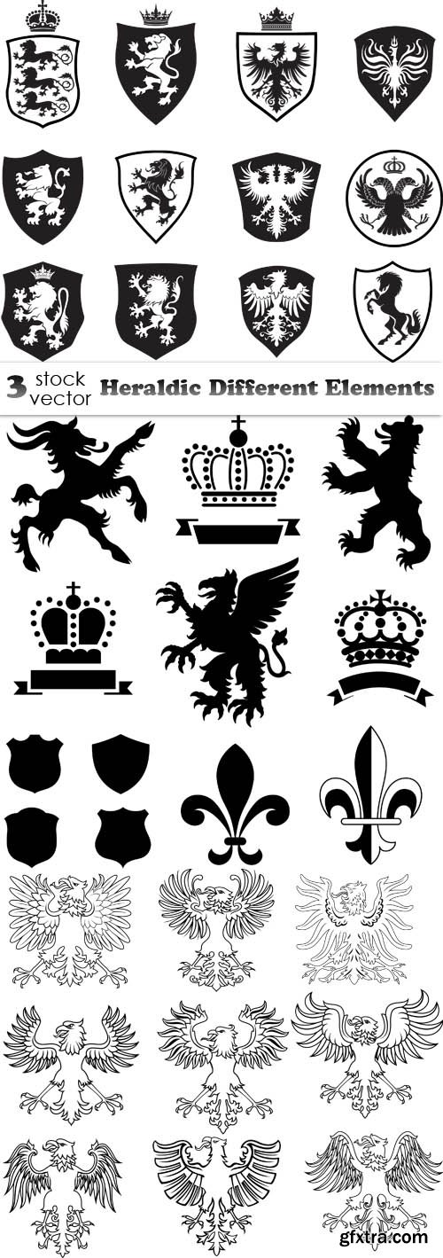 Vectors - Heraldic Different Elements