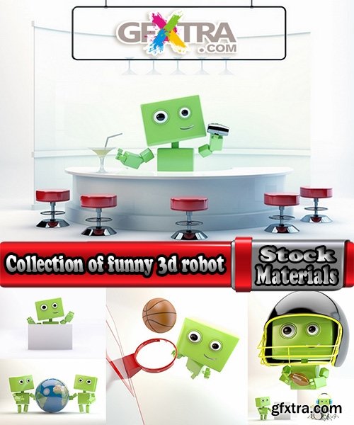 Collection of funny 3d robot 25 HQ Jpeg