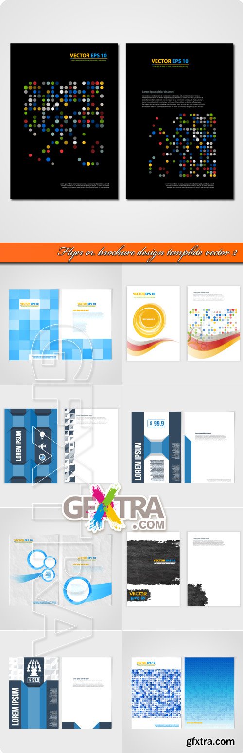 Flyer or brochure design template vector 2