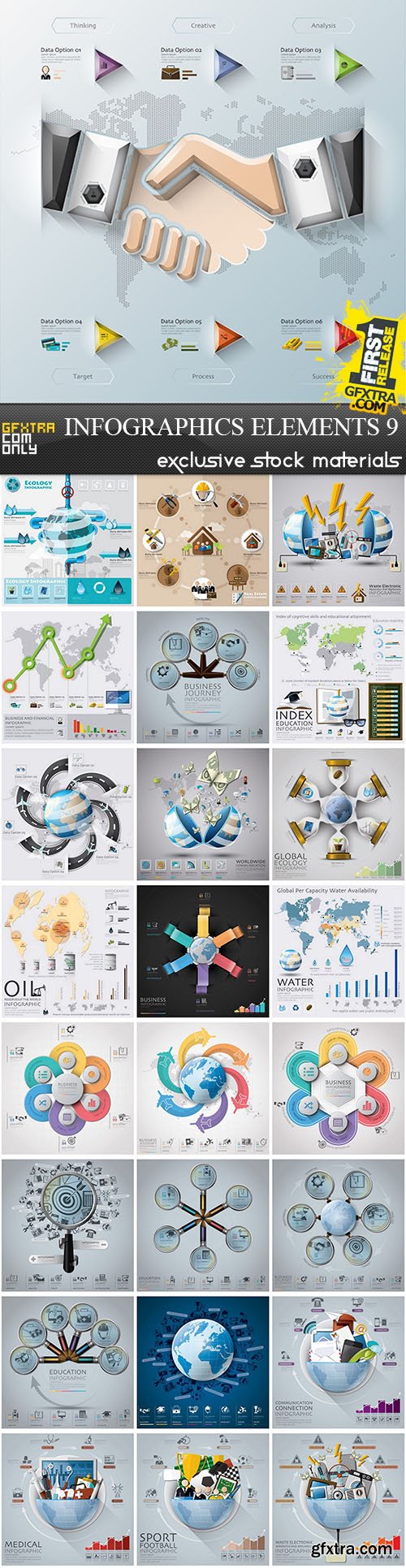 Infographics Elements 9, 25xEPS