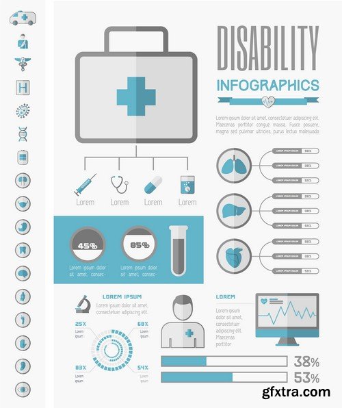 Stock Vectors - Medical Infographic 9, 25xEPS