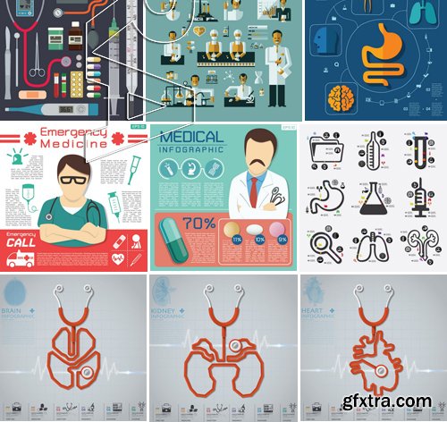 Stock Vectors - Medical Infographic 9, 25xEPS