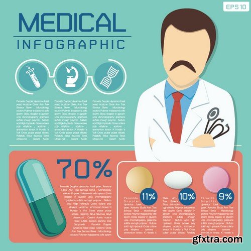 Stock Vectors - Medical Infographic 9, 25xEPS