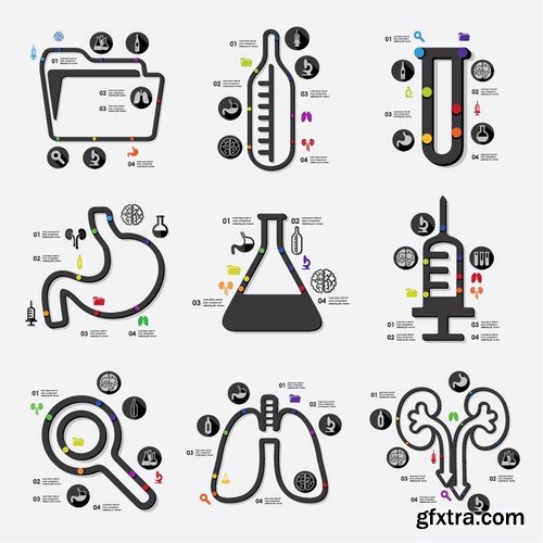 Stock Vectors - Medical Infographic 9, 25xEPS