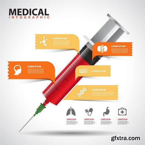 Stock Vectors - Medical Infographic 9, 25xEPS