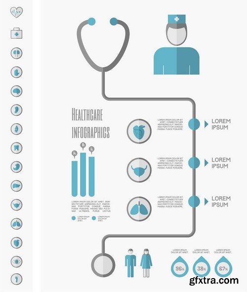 Stock Vectors - Medical Infographic 9, 25xEPS