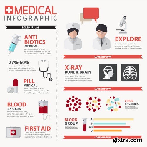 Stock Vectors - Medical Infographic 9, 25xEPS