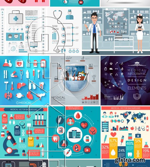 Stock Vectors - Medical Infographic 9, 25xEPS