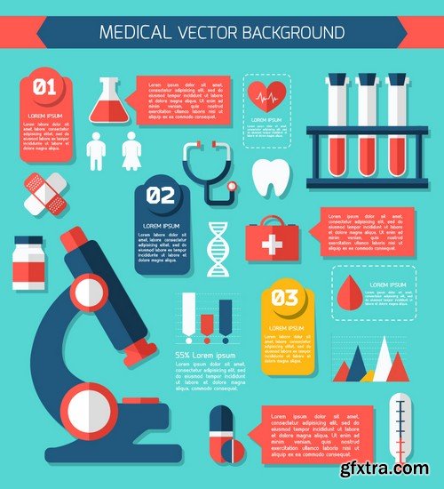 Stock Vectors - Medical Infographic 9, 25xEPS