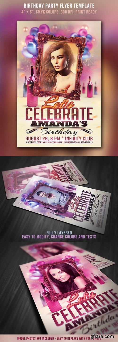 Birthday Party Flyer Template