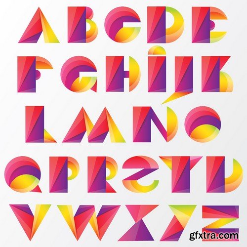 Stock Vectors - Alphabet 9, 25xEPS