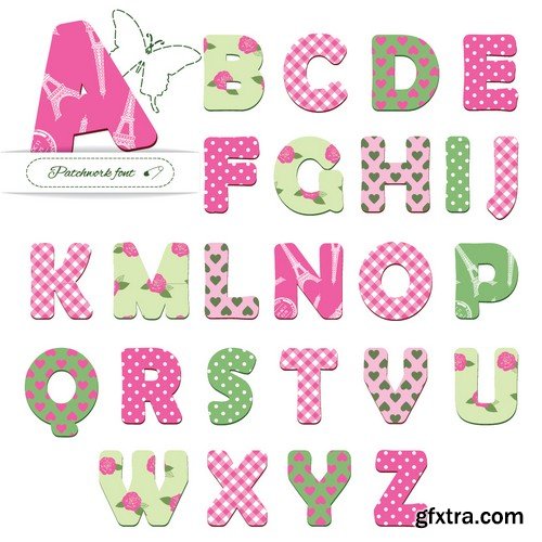 Stock Vectors - Alphabet 9, 25xEPS