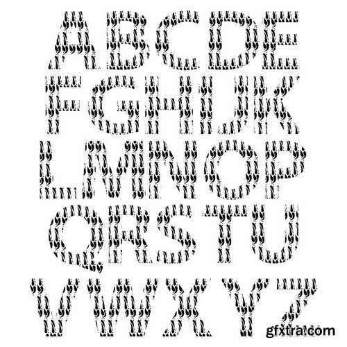 Stock Vectors - Alphabet 9, 25xEPS