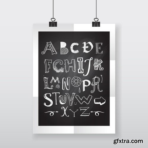 Stock Vectors - Alphabet 9, 25xEPS