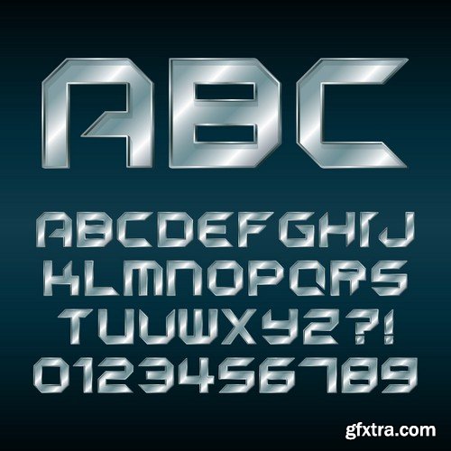 Stock Vectors - Alphabet 9, 25xEPS