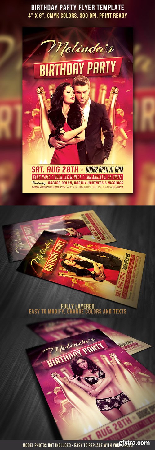 GR - Birthday Party Flyer Template - 2