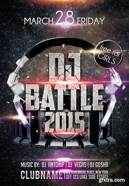 Dj Battle 2015 Flyer PSD Template