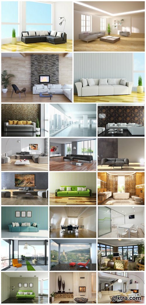 Interior, furniture, sofas - stock photos