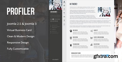 ThemeForest - Profiler v1.0 - vCard Resume Joomla 2.5 & 3.x Template