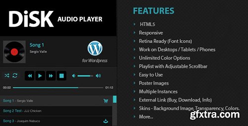 CodeCanyon - Disk Audio Player v1.6.4 For Wordpress