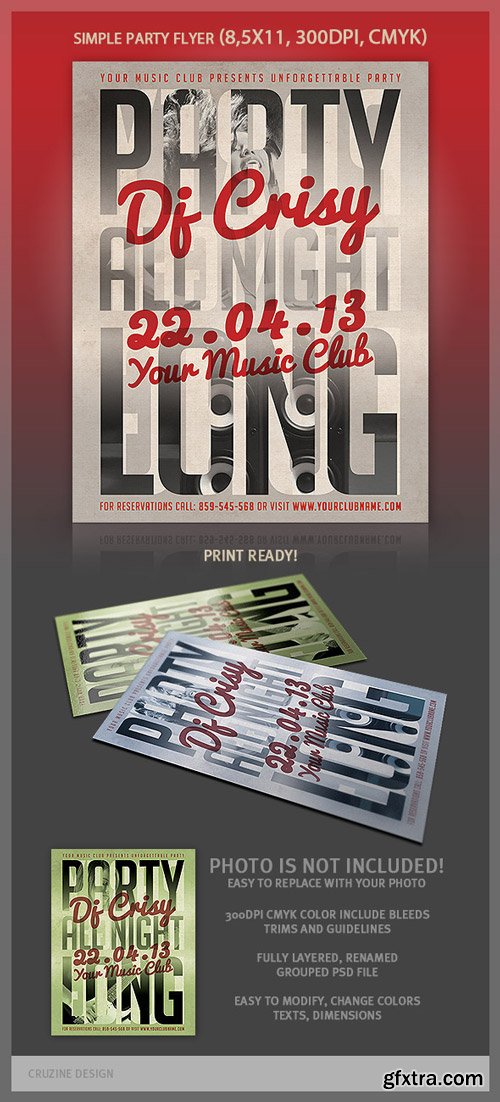 GR - Typographic Simple Flyer Template