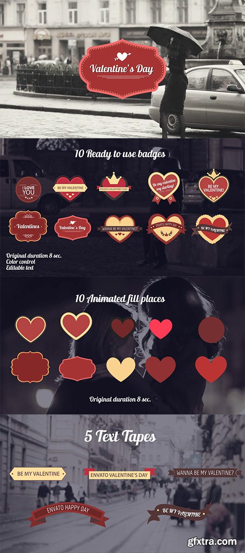 Videohive Valentines Day Badges Package 10108521