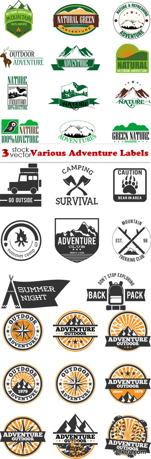 Vectors - Various Adventure Labels