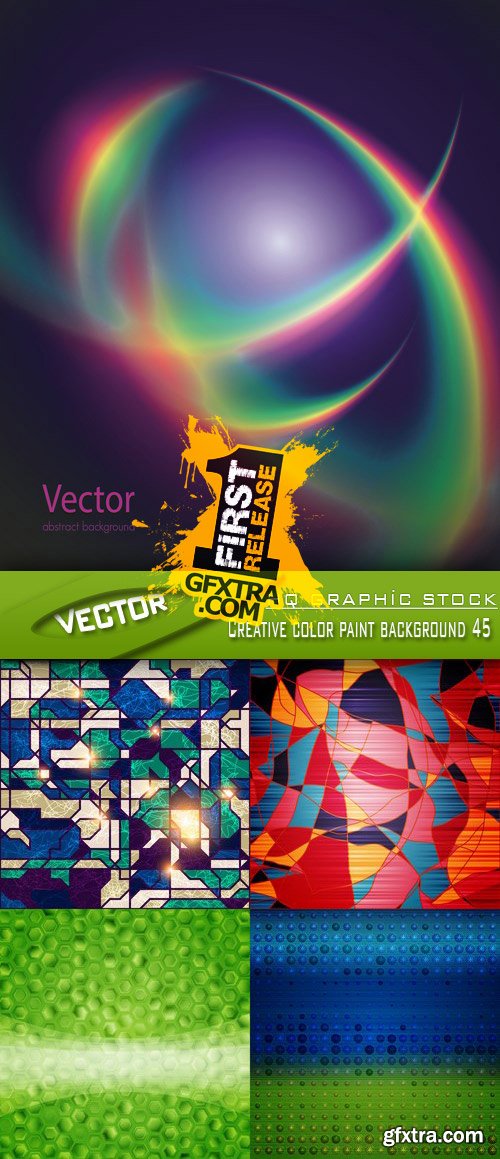 Stock Vector - Creative color paint background 45