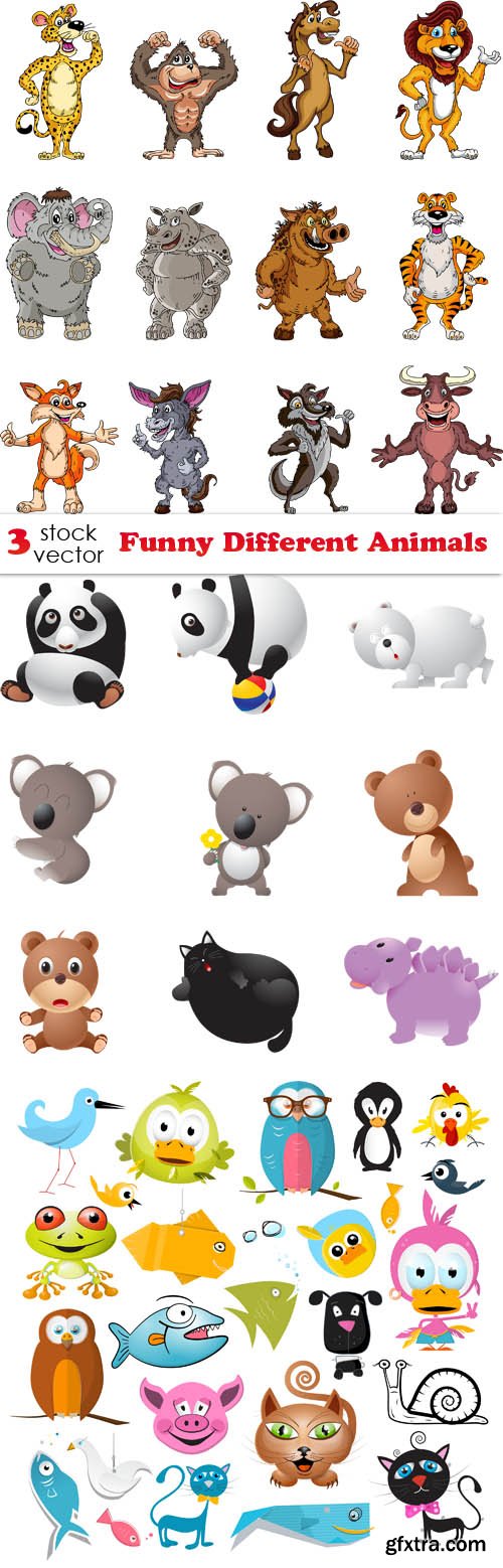 Vectors - Funny Different Animals