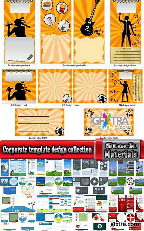 Corporate template design collection #2-25 Eps