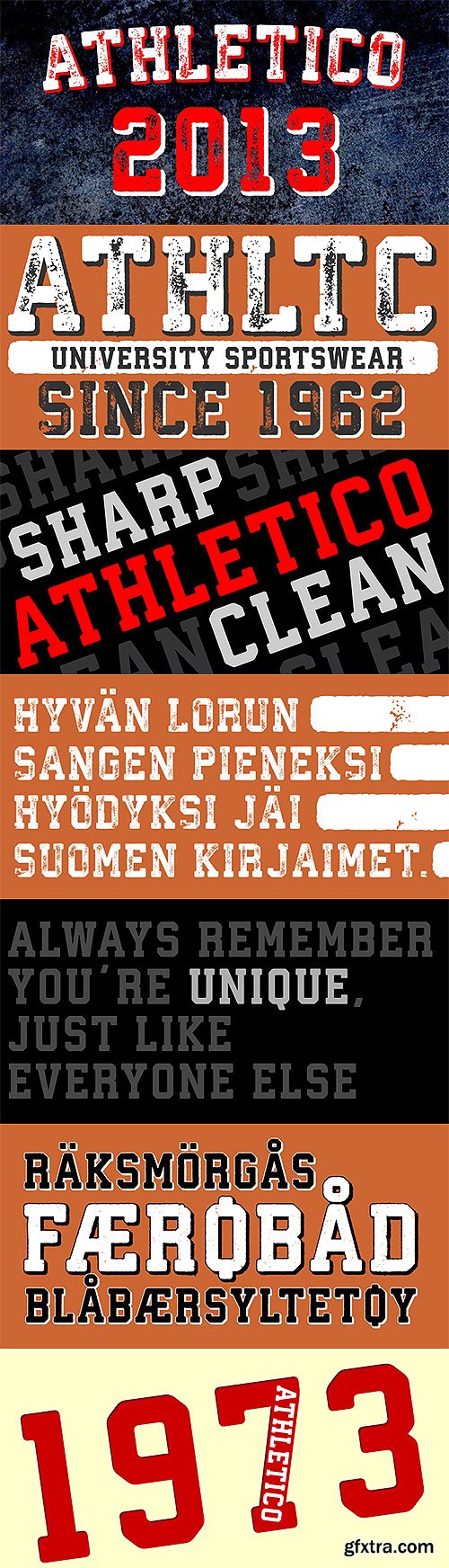 Athletico & Athletico Clean Font Family 8xOTF $82