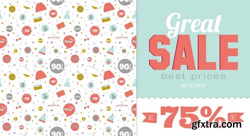 Stock Vectors - Sale Mix 5, 25xEPS