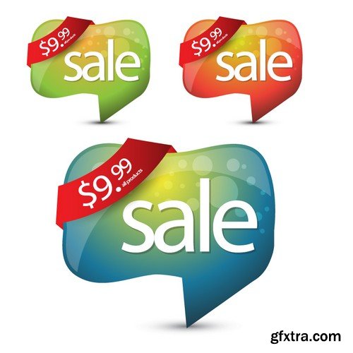 Stock Vectors - Sale Mix 5, 25xEPS