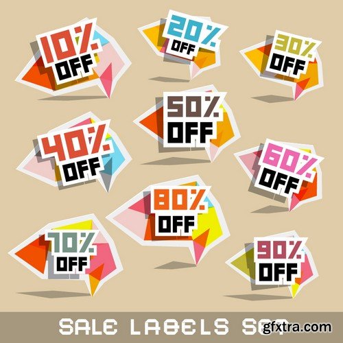 Stock Vectors - Sale Mix 5, 25xEPS