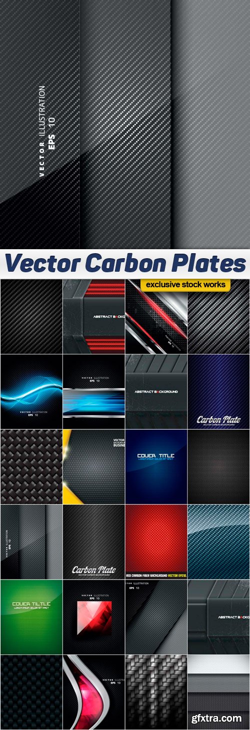 Carbon Vector Plates - 25x EPS