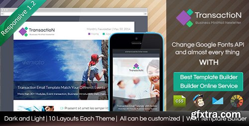 ThemeForest - Transaction v1.2 - Responsive Email With Builder - FULL