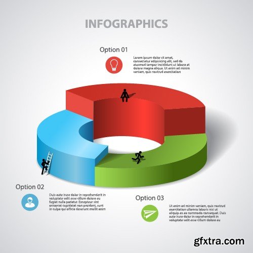 Stock Vectors - 3D Infographic Chart 9, 25xEPS