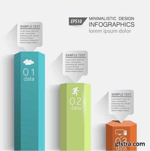 Stock Vectors - 3D Infographic Chart 9, 25xEPS