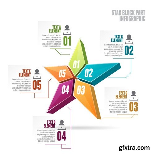 Stock Vectors - 3D Infographic Chart 9, 25xEPS