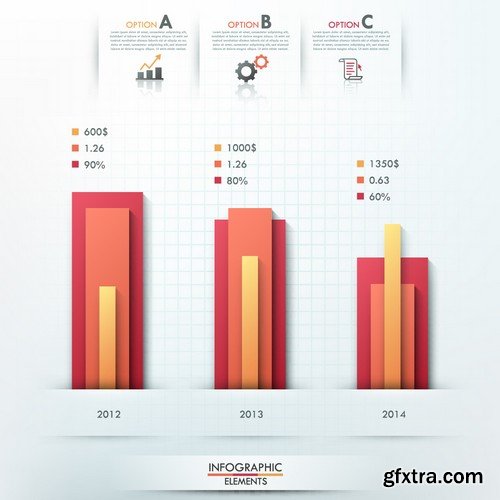 Stock Vectors - 3D Infographic Chart 9, 25xEPS