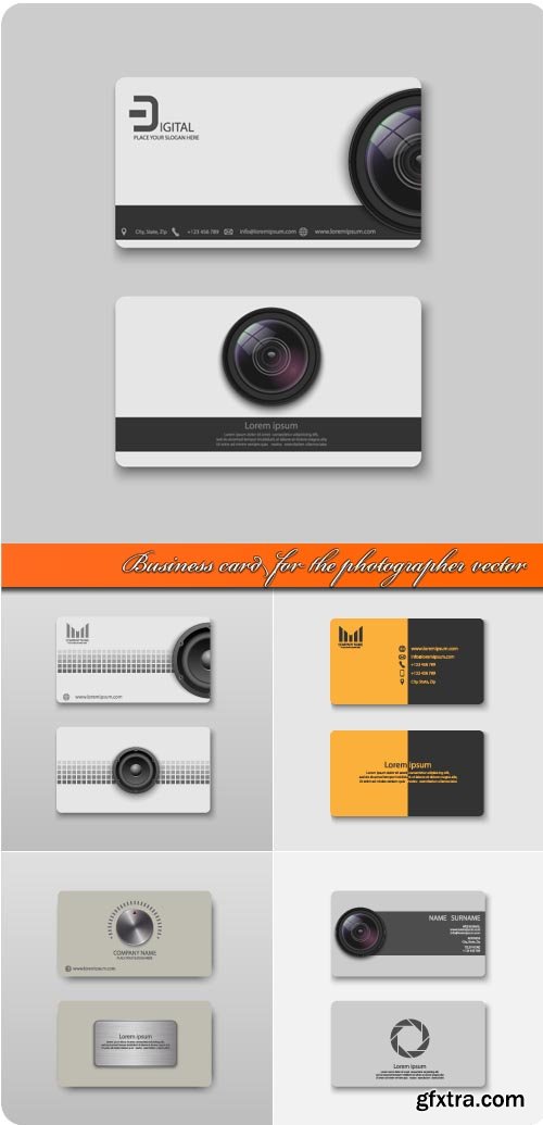 Business card for the photographer vector