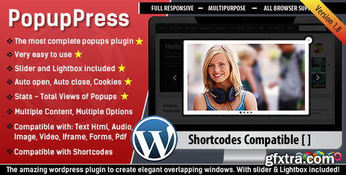 CodeCanyon - PopupPress v1.8 - Popups with Slider & Lightbox for WP