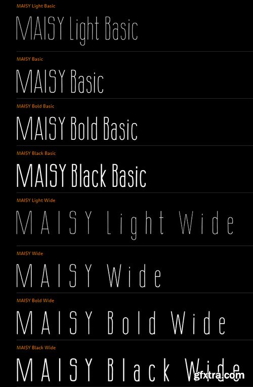 Maisy Geometric Hand Font Family 9xOTF $170