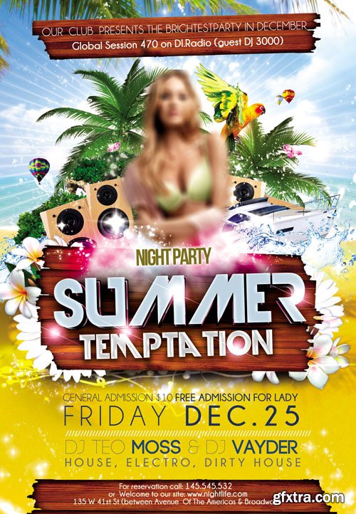 Summer Temptation Flyer PSD Template