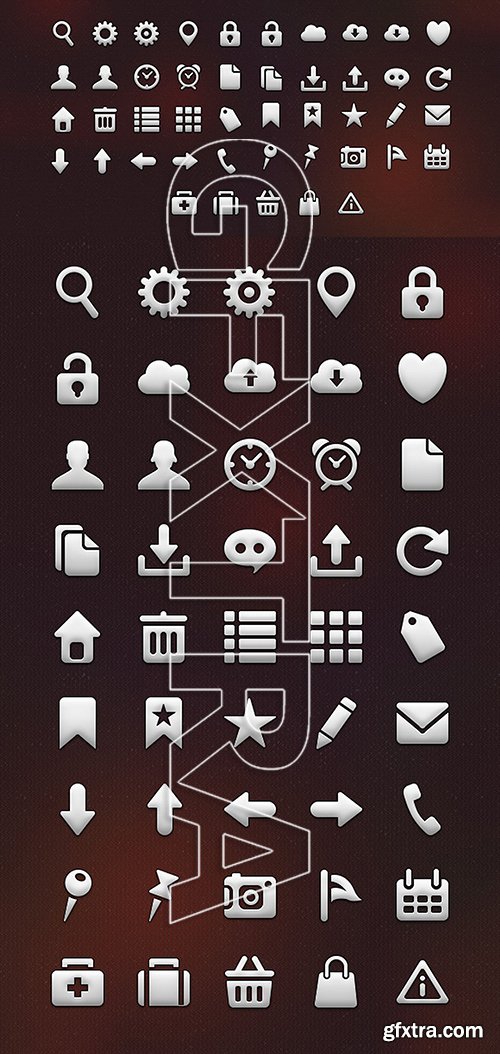 GraphicsFuel - 45 IOS Tab Bar Icons (PSD & PNG)